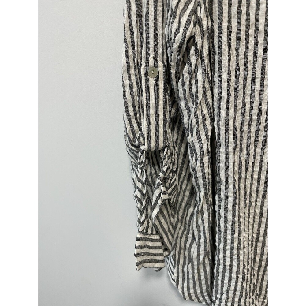 Jane and Delancey Blouse Top 2X BlueWhite Stripe Preppy Beachy Summer Cruise NWT - Picture 4 of 8